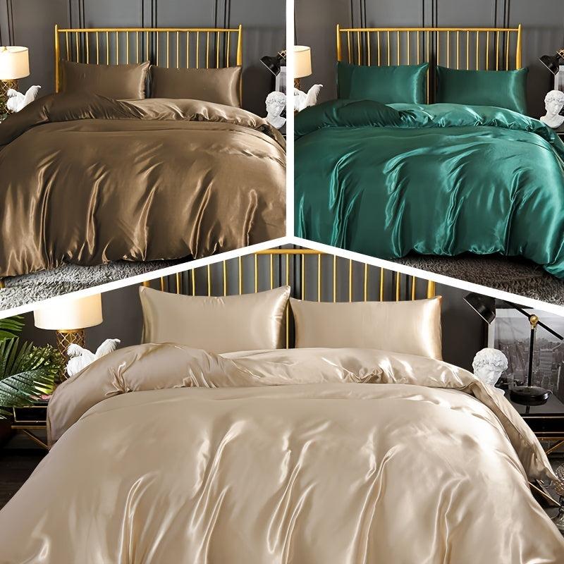 3pcs Fabric Duvet Cover Set with Pillowcases