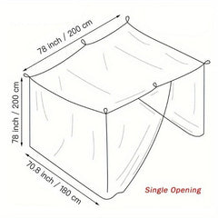 Single Opening Mosquito Net for Outdoor Use