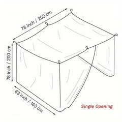 Single Opening Mosquito Net for Outdoor Use