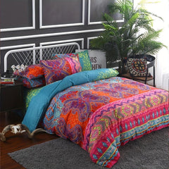 3pcs Boho Striped Bedding Set, Duvet Cover & Pillowcase, No Pillow Core