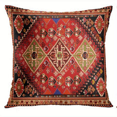 Geometric Persian Tribal Throw Pillow Covers Ikat Pillow Cases Colorful Red
