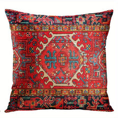 Geometric Persian Tribal Throw Pillow Covers Ikat Pillow Cases Colorful Red