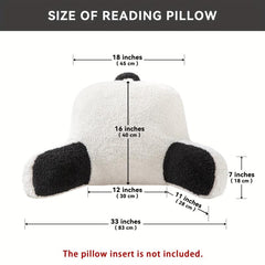 Soft Washable Reading Pillow Cover for Adults with Arms, No Pillow Core