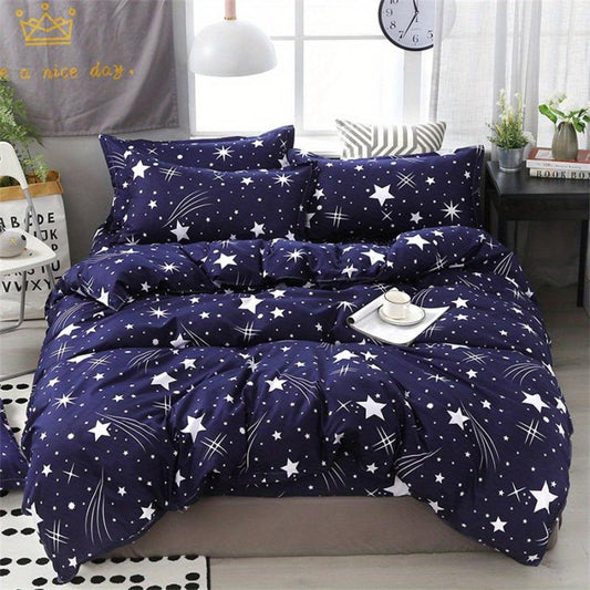 Starry Sky Duvet Cover Set Soft Comfortable Breathable Bedding Set