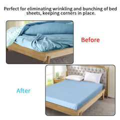 4pcs Adjustable Bed Sheet Fasteners Elastic Straps Clips