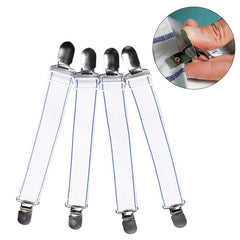 4pcs Adjustable Bed Sheet Fasteners Elastic Straps Clips