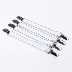 4pcs Adjustable Bed Sheet Fasteners Elastic Straps Clips