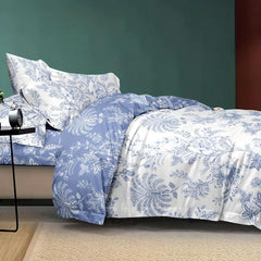 3pc Floral Pattern Duvet Cover Set Soft Comfortable Bedding Set