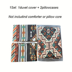 Boho Bedding Set 3pcs Duvet Cover Set for Bedroom Guest Room