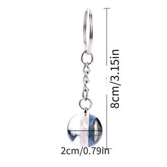 Double Sided Glass Ball Keychain with 12 Constellations