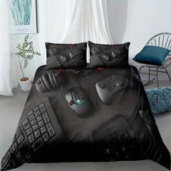 Modern Gamepad Print Duvet Cover Set - Gaming Equipment Pattern B