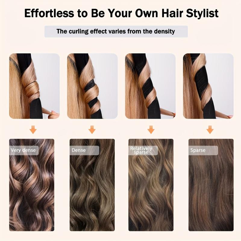 Heatless Silk Ribbon Curling Rod Hair Rollers with Hair Claw Clip