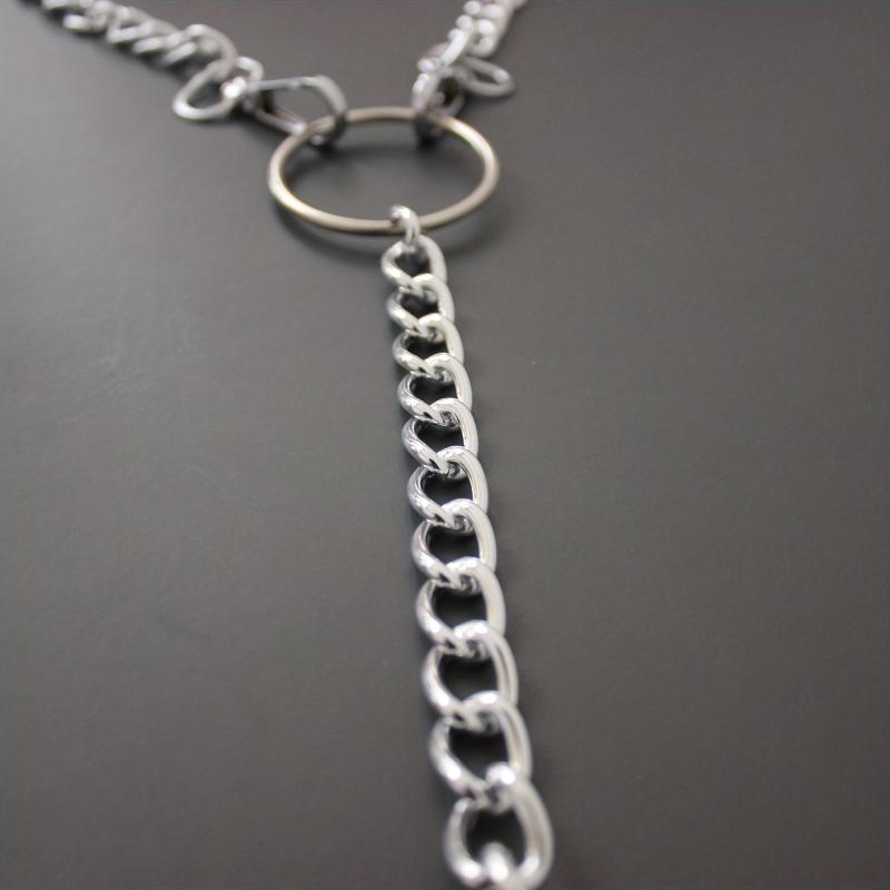 Sexy Punk Chain Chest Harness with O-ring Links