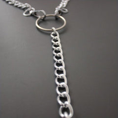 Sexy Punk Chain Chest Harness with O-ring Links