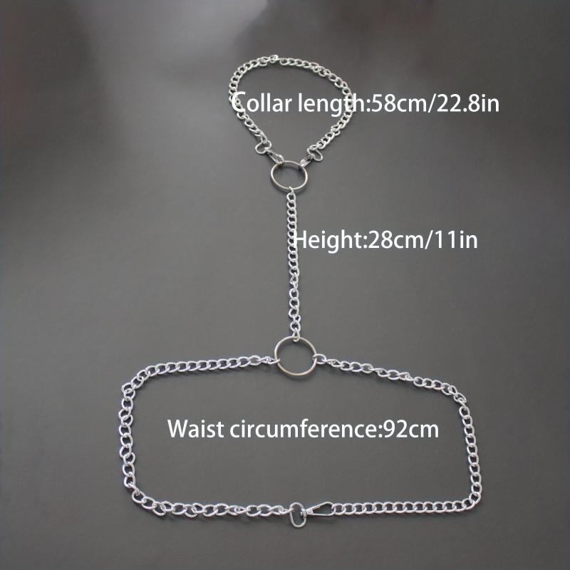 Sexy Punk Chain Chest Harness with O-ring Links
