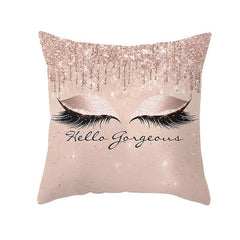 Peach Fur Cushion Cover 3D Printed Pattern Square Sofa Back Pillow Case