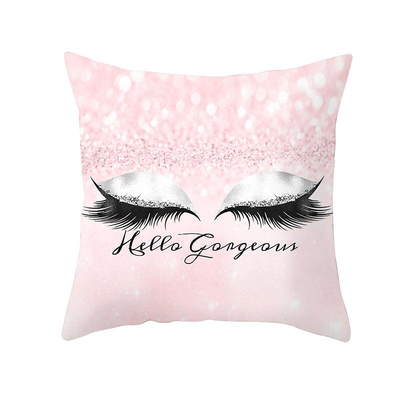 Peach Fur Cushion Cover 3D Printed Pattern Square Sofa Back Pillow Case
