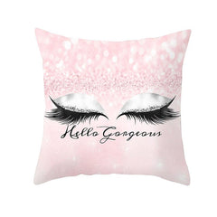 Peach Fur Cushion Cover 3D Printed Pattern Square Sofa Back Pillow Case