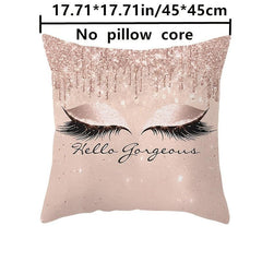 Peach Fur Cushion Cover 3D Printed Pattern Square Sofa Back Pillow Case