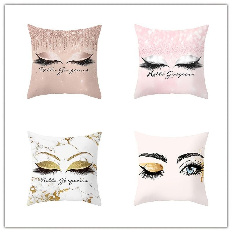 Peach Fur Cushion Cover 3D Printed Pattern Square Sofa Back Pillow Case