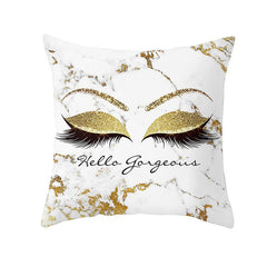 Peach Fur Cushion Cover 3D Printed Pattern Square Sofa Back Pillow Case