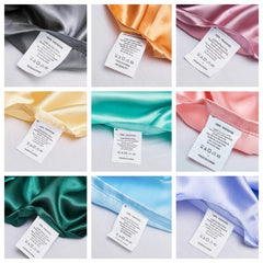 2pcs Satin Solid Pillowcase Soft Pillow Cover With Envelope Closure