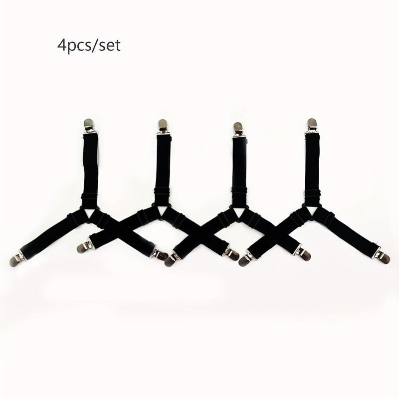 4pcs Bed Sheet Holder Straps Adjustable Non-slip Clips