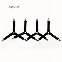 4pcs Bed Sheet Holder Straps Adjustable Non-slip Clips