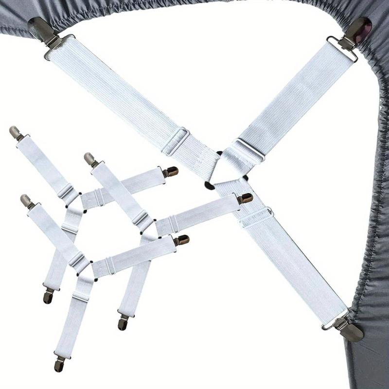 4pcs Bed Sheet Holder Straps Adjustable Non-slip Clips