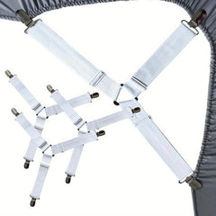 4pcs Bed Sheet Holder Straps Adjustable Non-slip Clips