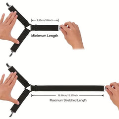 4pcs Bed Sheet Holder Straps Adjustable Non-slip Clips