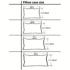 Satin Solid Pillowcase Soft Pillow Cover Envelope Closure Bedroom Bedding