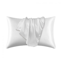 Satin Solid Pillowcase Soft Pillow Cover Envelope Closure Bedroom Bedding