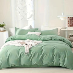 3pcs Solid Bedding Set Soft Comfortable Duvet Cover Set with Pillowcase