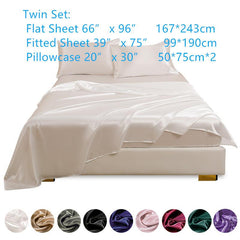 4pcs Cozy Satin Sheet Set Soft And Silky Bedding For Bedroom And Guest Room