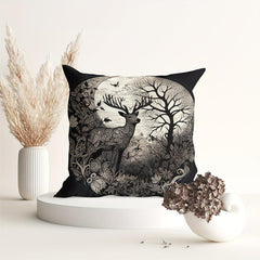 Gothic Forest Elk Pillowcase for Home Sofas Office Chairs