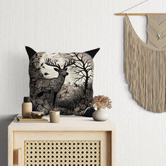 Gothic Forest Elk Pillowcase for Home Sofas Office Chairs
