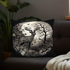 Gothic Forest Elk Pillowcase for Home Sofas Office Chairs