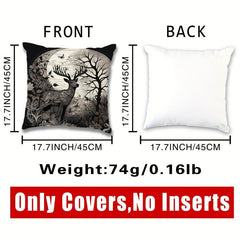 Gothic Forest Elk Pillowcase for Home Sofas Office Chairs
