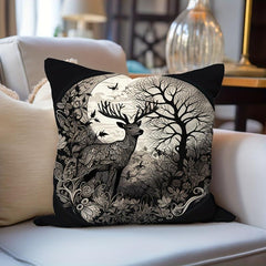 Gothic Forest Elk Pillowcase for Home Sofas Office Chairs