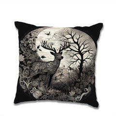 Gothic Forest Elk Pillowcase for Home Sofas Office Chairs