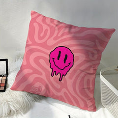 Smiling Face Soft Printed Pillowcase for Home Decor