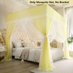 Sky Double Layer Mosquito Net Princess Style Lace Three Door King Queen Size Bed