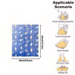 Glow in the Dark Dino Plush Throw Blanket Soft Cozy Flannel Blanket