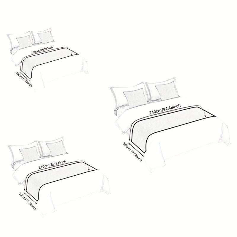 Luxury Brocade Jacquard Bed Runner for Bedroom Living Room Hotel Decor
