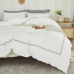 French Boho Tassel Duvet Cover Set