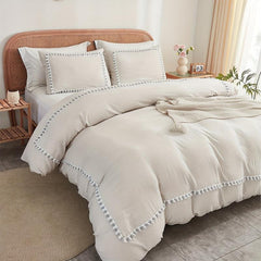 French Boho Tassel Duvet Cover Set