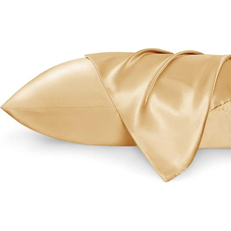 2pcs Satin Pillowcase Soft Pillow Case Envelope Closure Living Room Home Decor