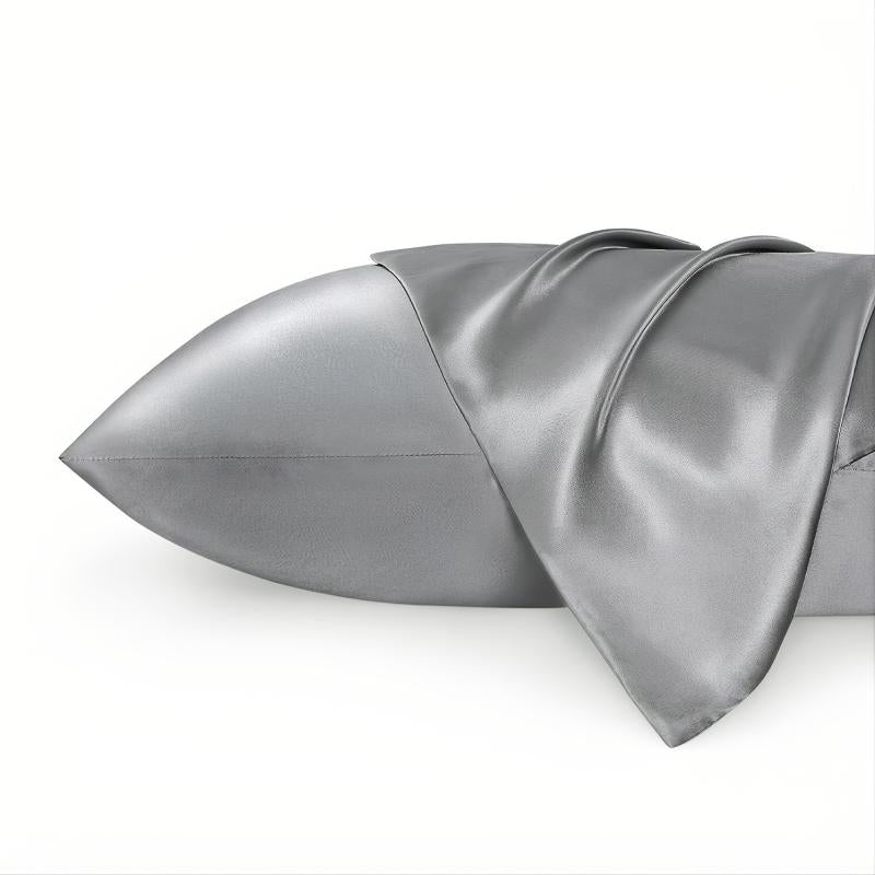 2pcs Satin Pillowcase Soft Pillow Case Envelope Closure Living Room Home Decor