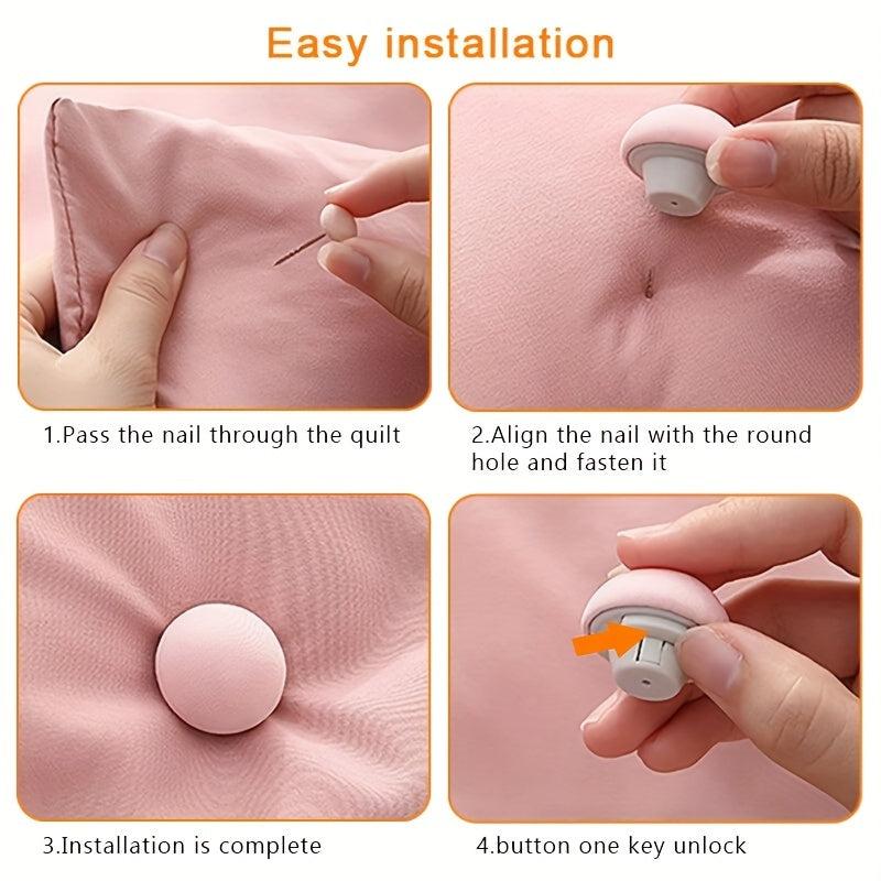 4pcs Mushroom Quilt Holder Bed Sheet Grippers Home Sleep Supplies Clips
